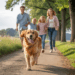 „Familie fördert mit täglicher Bewegung das Wohlbefinden des Hundes.“