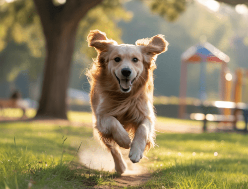 hund kommt zuverlässig auf kommando im rückruftraining