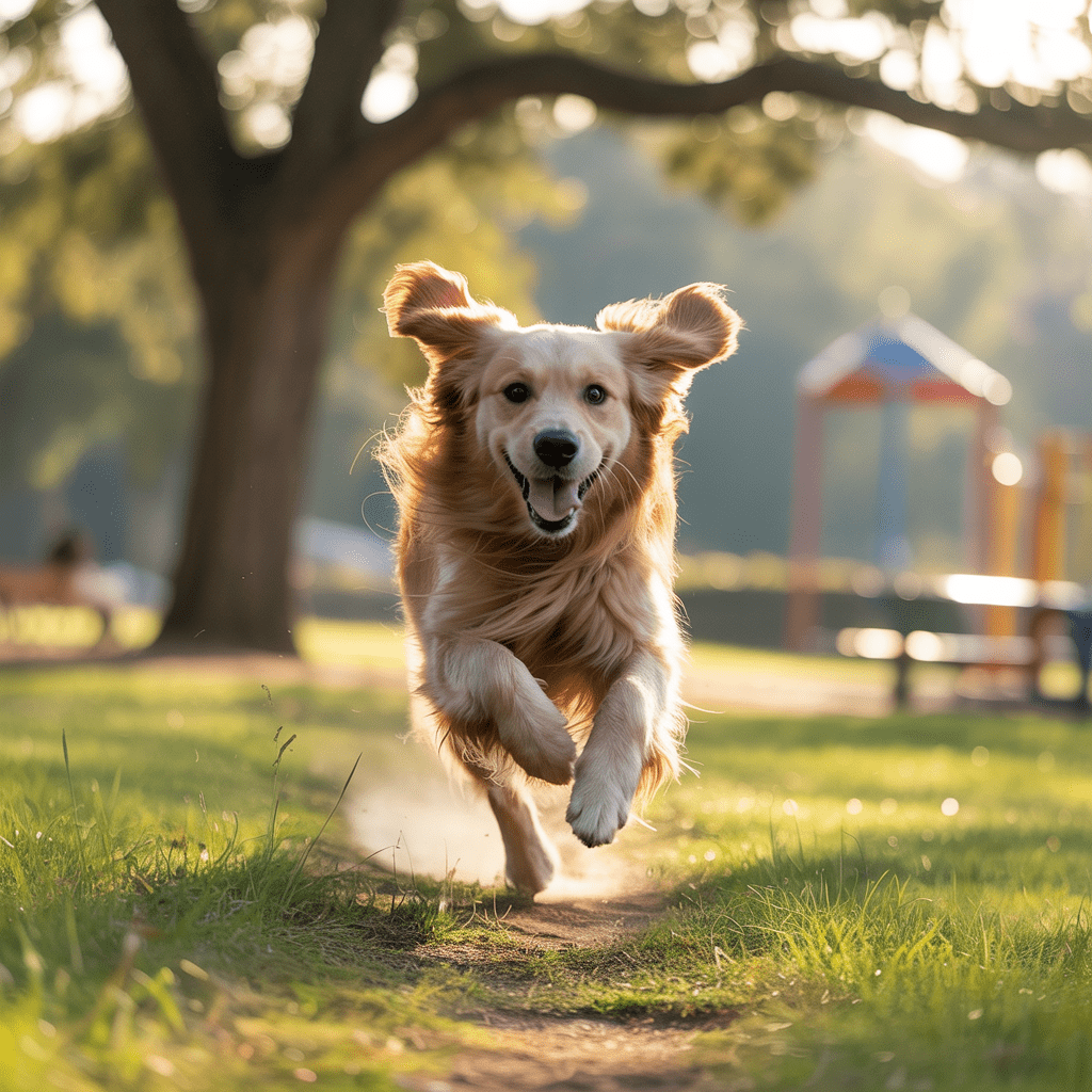 hund kommt zuverlässig auf kommando im rückruftraining