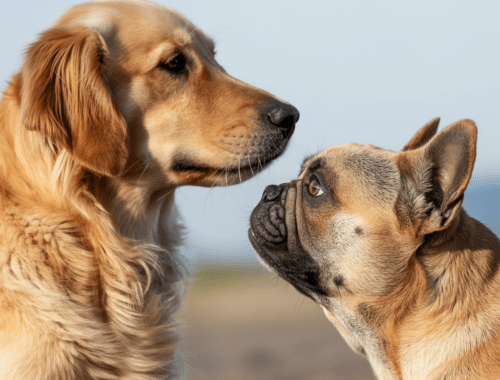 profilvergleich kurznasige hunde mit unterschiedlicher schnauzenlänge