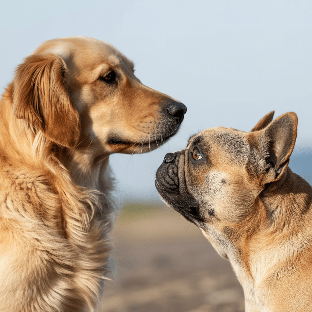 profilvergleich kurznasige hunde mit unterschiedlicher schnauzenlänge