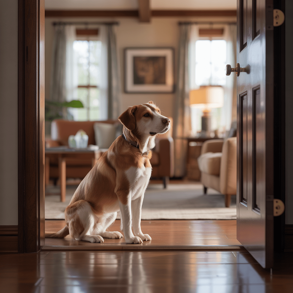 Hund zeigt Unsicherheit und Angst im Alltag
